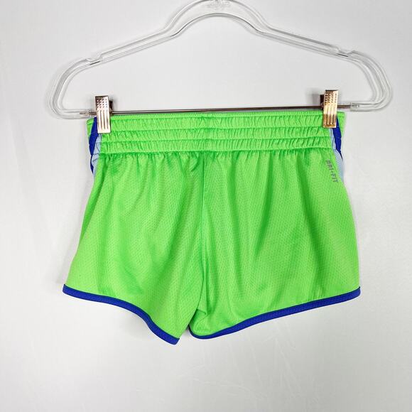 Nike Womens Small S Cool Mesh Training Shorts Electric Green Blue Workout Liner - Picture 2 of 10